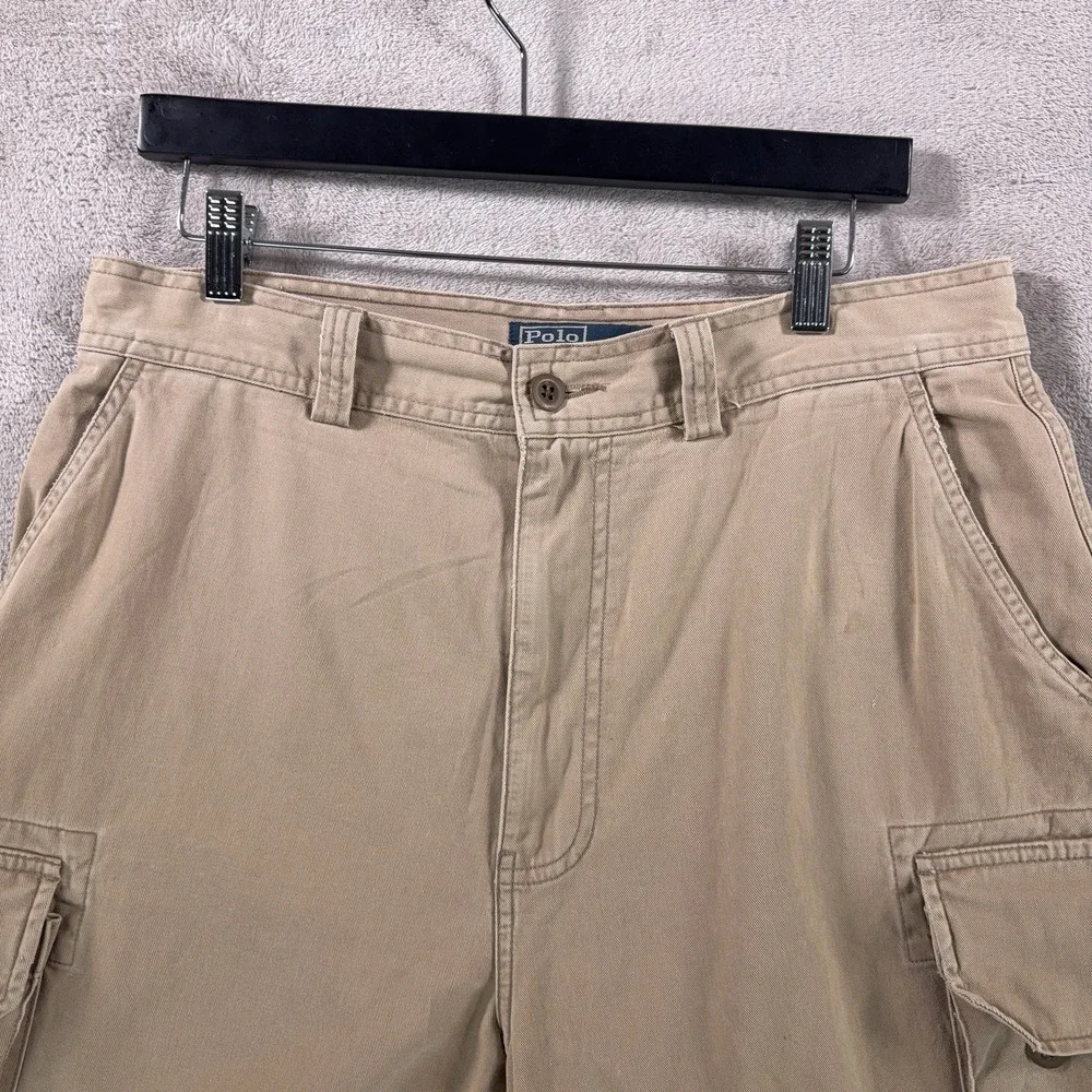 Polo Ralph Lauren Cargo Shorts Mens 32 Beige Military Utility Cotton Classic